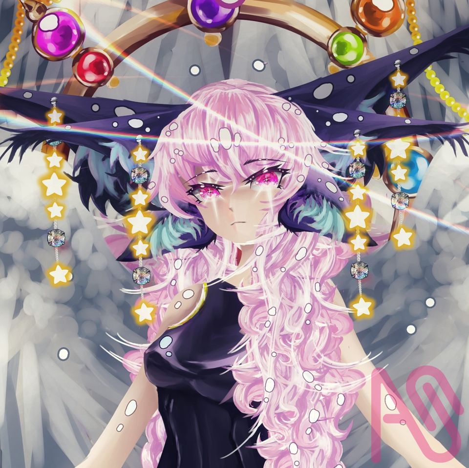 𓃠 Illust of ꒷꒥꒷ Som ꒷꒥꒷ painting cat girl pink art oc пушистый девушка-кошка некомару