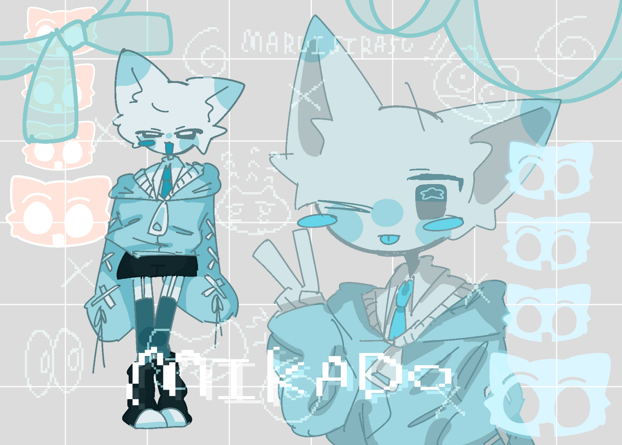 🐺🩵 Illust of まるいしらす@代選中 人外 medibangpaint 落書き的なやつ まるのイラスト