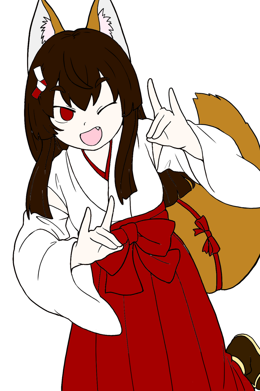 オリキャラ　長女　札開　巫女人 Illust of るいは。🥝💙🐺 medibangpaint