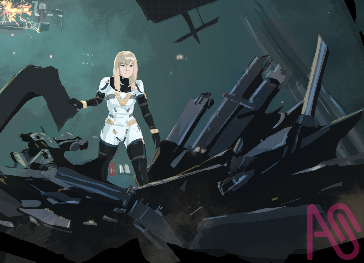 カッコイイを失う前に、描き続けよう  Illust of One Million Comics sci-fi One_Million_Works Sauxar_Astier girl うちの子 描いてもいいのよ サウクサー_アスチエル