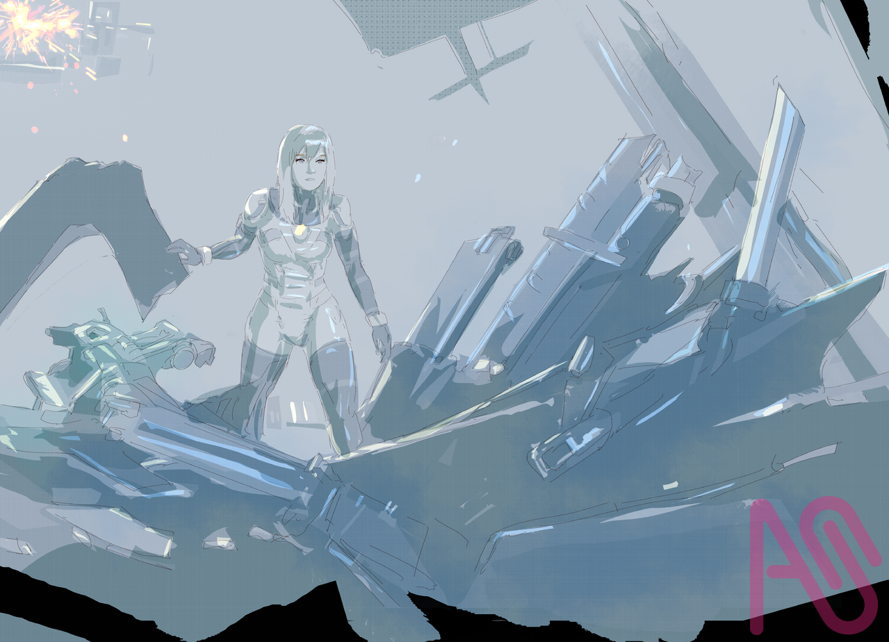 カッコイイを失う前に、描き続けよう  Illust of One Million Comics sci-fi One_Million_Works Sauxar_Astier girl うちの子 描いてもいいのよ サウクサー_アスチエル