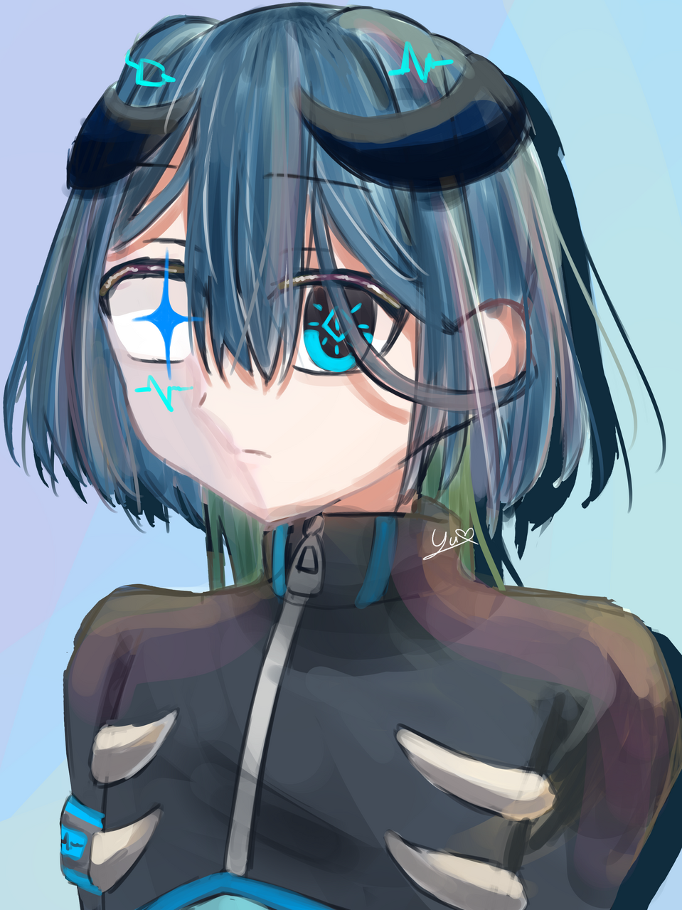 ワンドロきなこち！ Illust of 湯林檎(ゆりんご)  ⚠️低浮上 blue impasto 初心者 ワンドロ doodle かっこいい boy よその子 代理