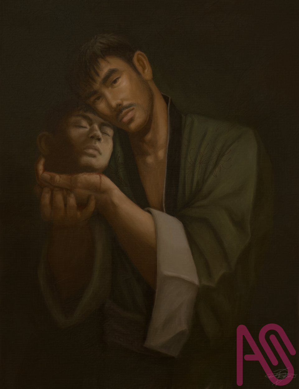 The Cradled Severed Head  Illust of licherionijiro (リチェリオ・ニジロ) literature oc vintage classicalpainting licherio