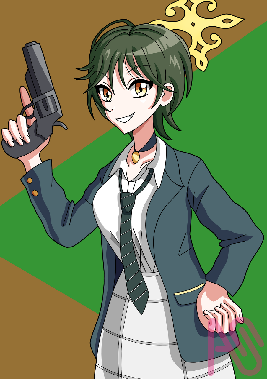 若狭フユ Illust of ゼイダル girl medibangpaint Gun BlueArchive