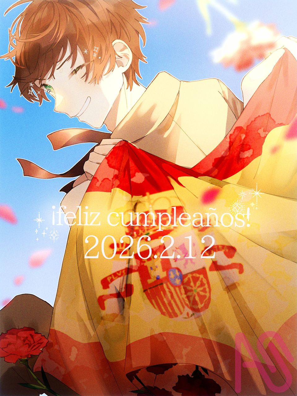 親分おめでとうだ Illust of 御傘謙/お爺 APH アントーニョ・ヘルナンデス・カリエド