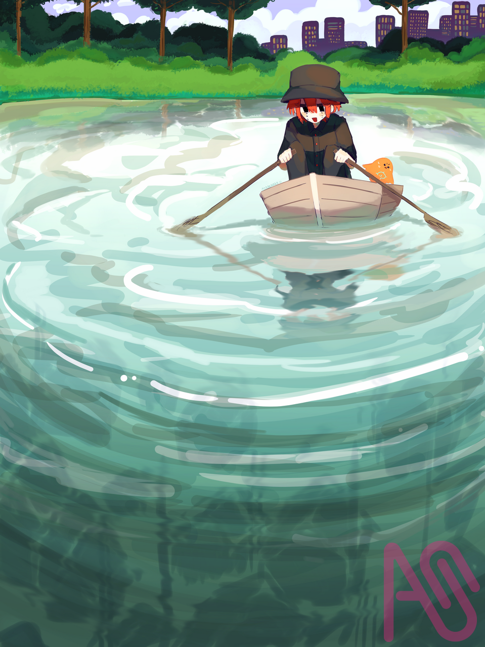 cn on a boat Illust of ayaao fanart 実況者 medibangpaint ちーの まじめにヤバシティ