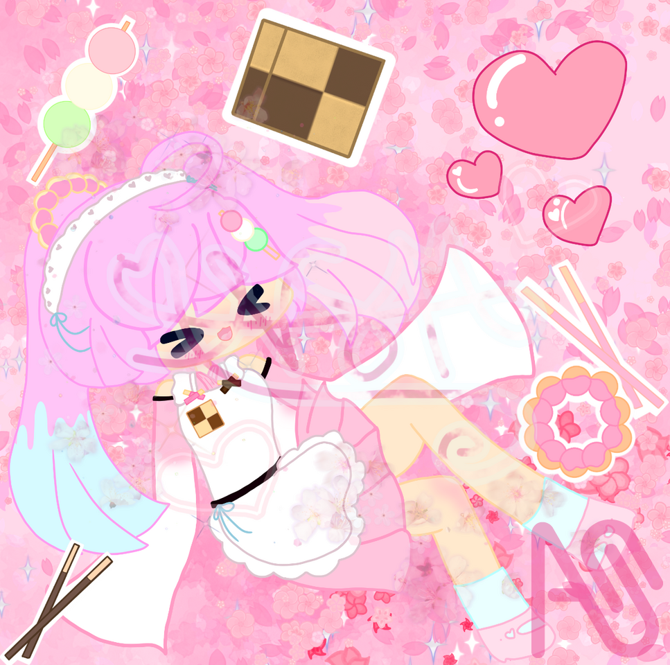 Sachiko Illust of Belle004 girl oc kawaii Sweet MyArt 🌸 kawaiistyle 🍡 🍪 💝🌸