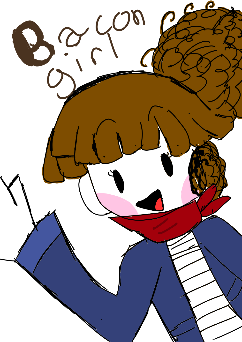 Bacon Hair girl Roblox IsukiUwU 插图 ART street