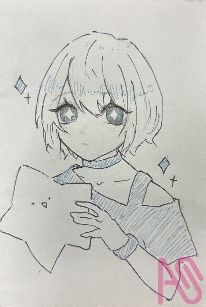 OC Illust of rin*#お味噌汁崇拝 ボールペン oc analog