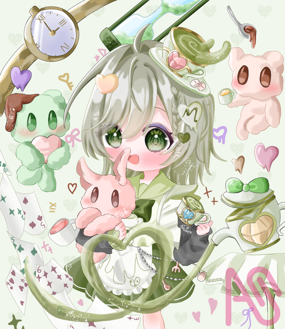✧ 𓂃𓈒𓏸 ゆめみるティータイム ✧ 𓂃𓈒𓏸 Illust of 甘鈴ねいろ girl kawaii お茶会 絵柄が好みって人にフォローされたい まっちゃの博物館