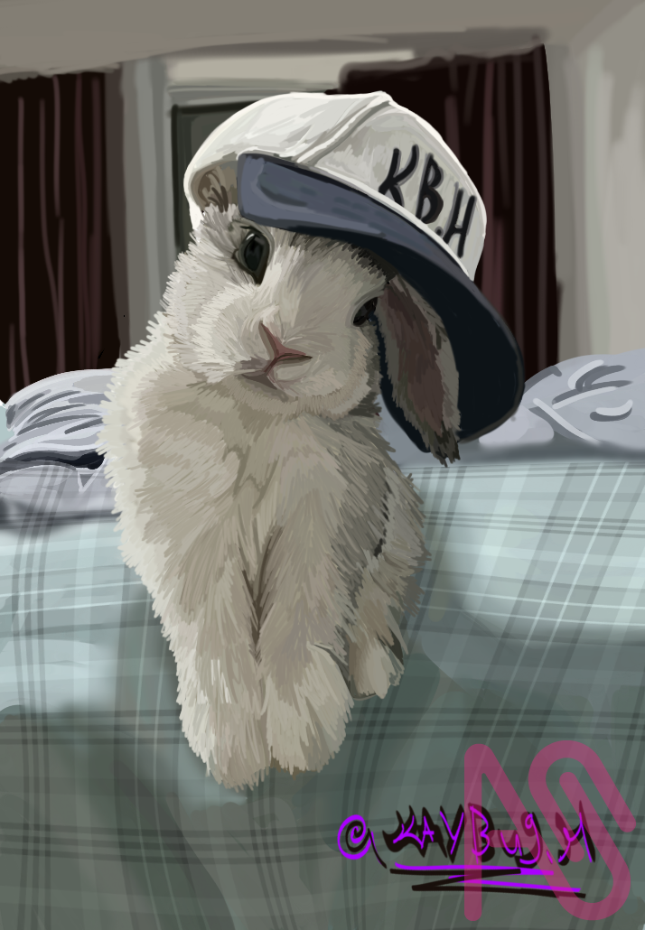 Bunny Bunny Illust of Kaybug.H art cute digital bunny semirealism kawaiigirl realism