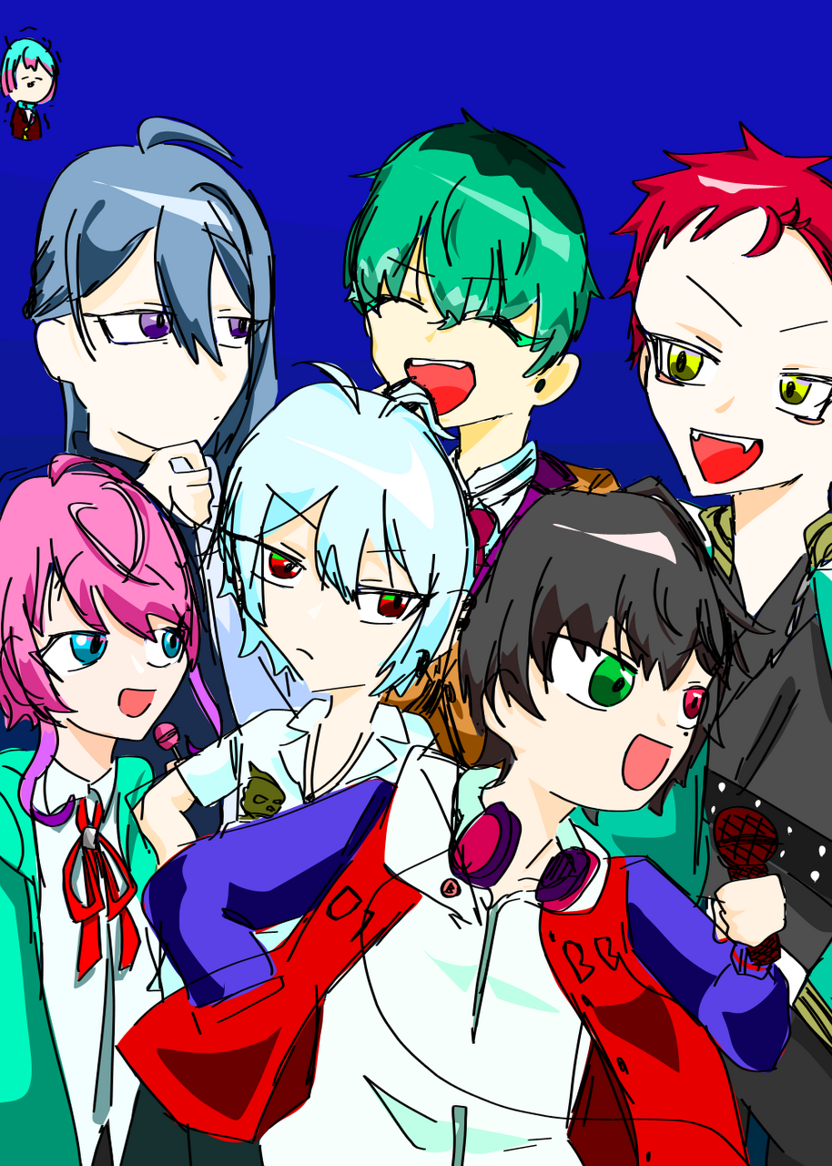落書き　ヒプマイのリーダーの人たち ヨヒメ의 일러스트 medibangpaint 낙서 ありがとう！ 히프노시스마이크 神かよ✨ 大好き❤️