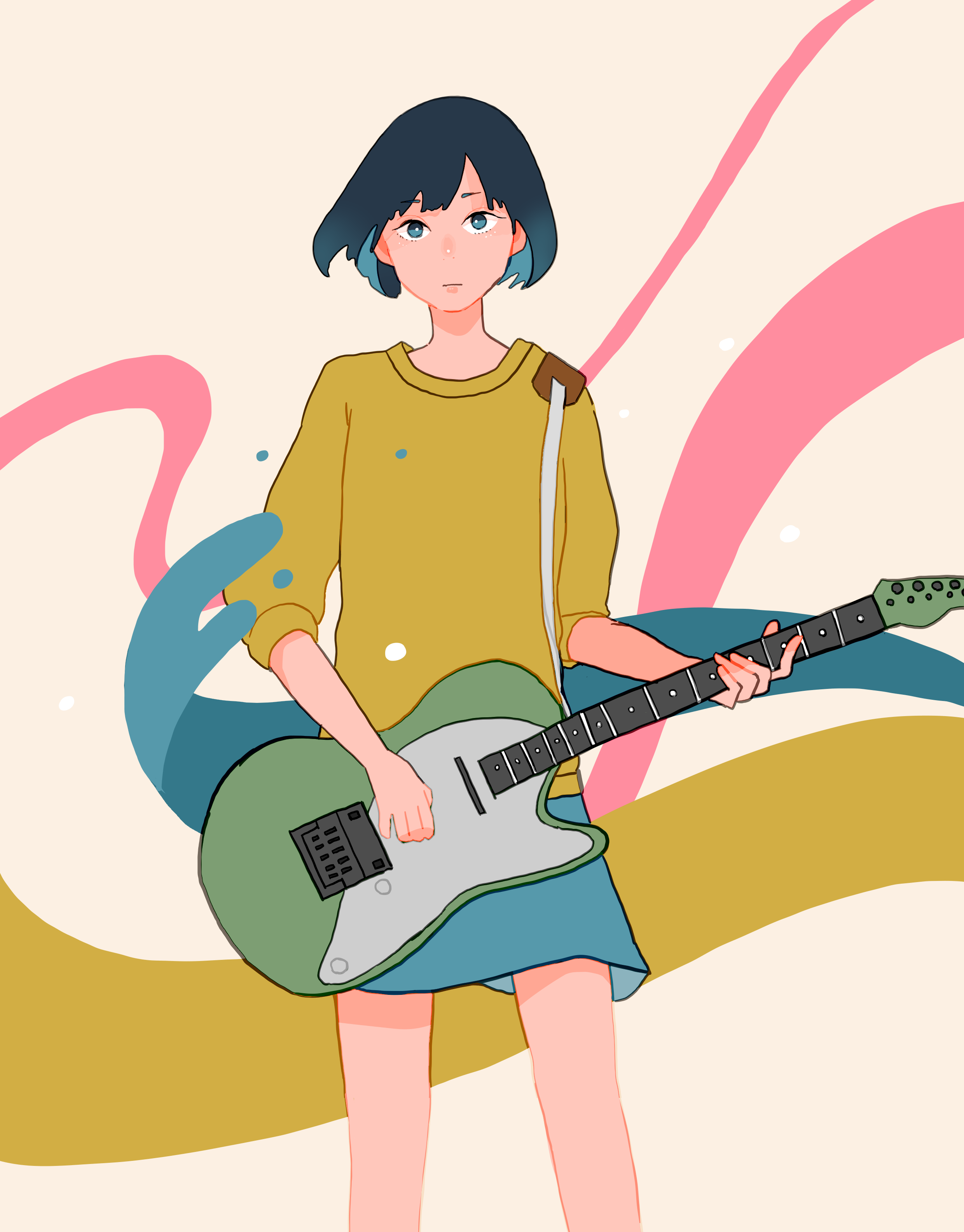 ぎたー ちゃりんこ イラスト Art Street アートストリート