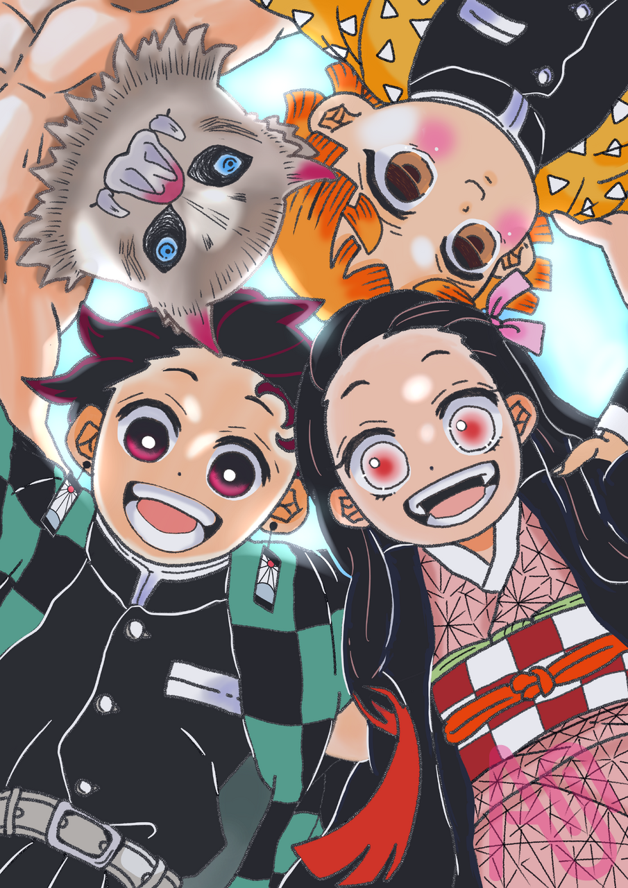 かまぼこ隊2024❗️ Illust of さき fanfic fanart anime digital 模写 KimetsunoYaiba かまぼこ隊