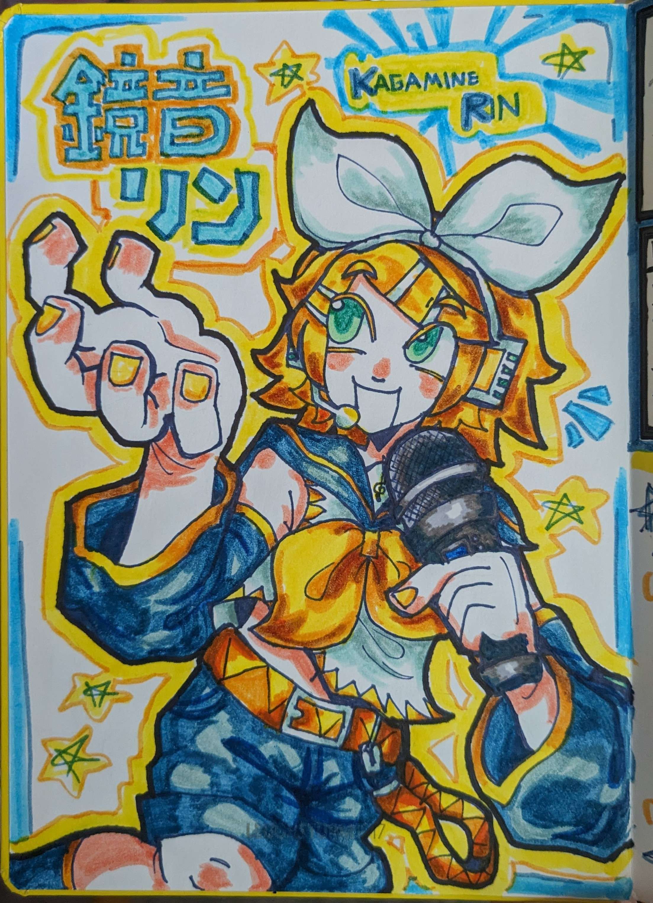 RIN 手描き イラスト リクエスト KAGAMINE RIN SPREAD vivlz6670 - Illustrations ART street