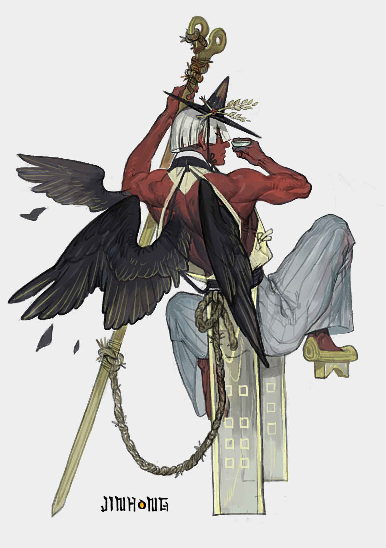 カラス 鴉天狗 Jin Hong イラスト Art Street アートストリート