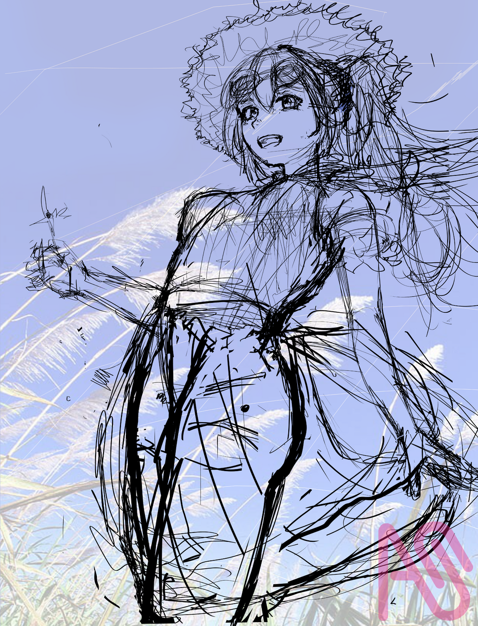 Untitled Illust of Geeba girl fanart impasto summer hatsunemiku illustration cute kawaii animegirl miku
