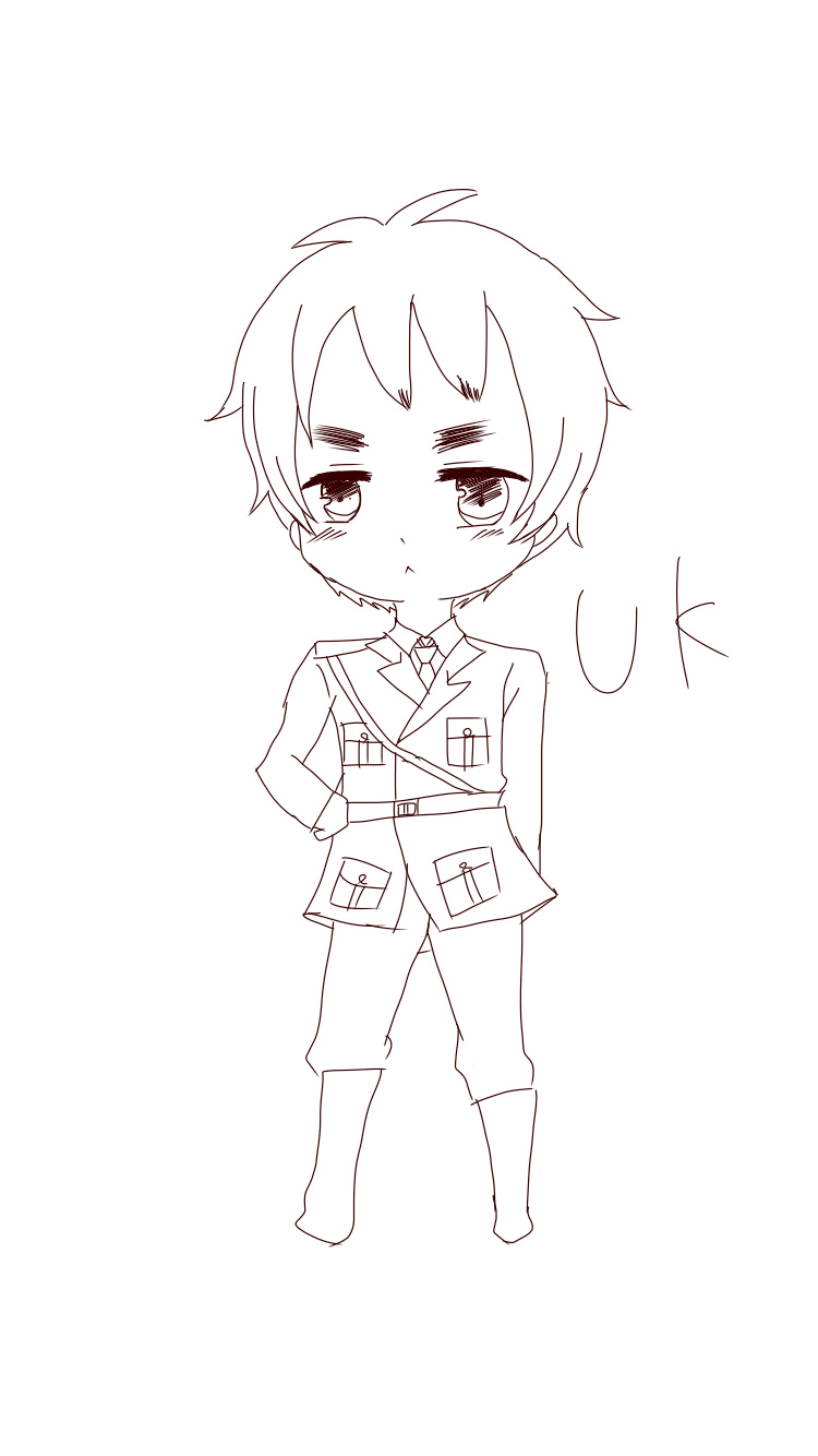 ヘタリア イギリス 線画 ユッキー イラスト Art Street アートストリート