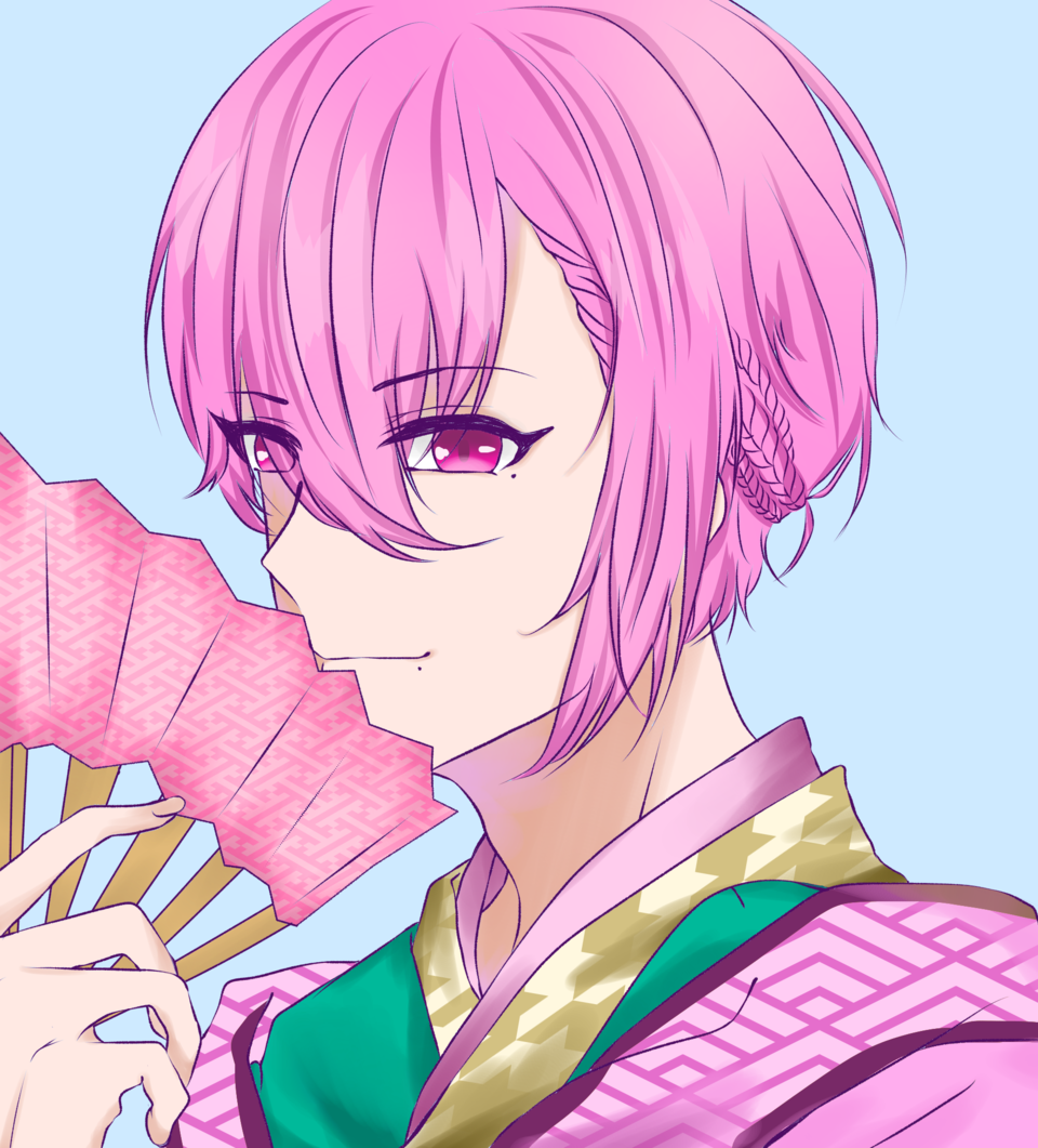 Illust of KUMABEAR Post_Multiple_Images_Contest kimono medibangpaint oc pinkhair pinkeyes