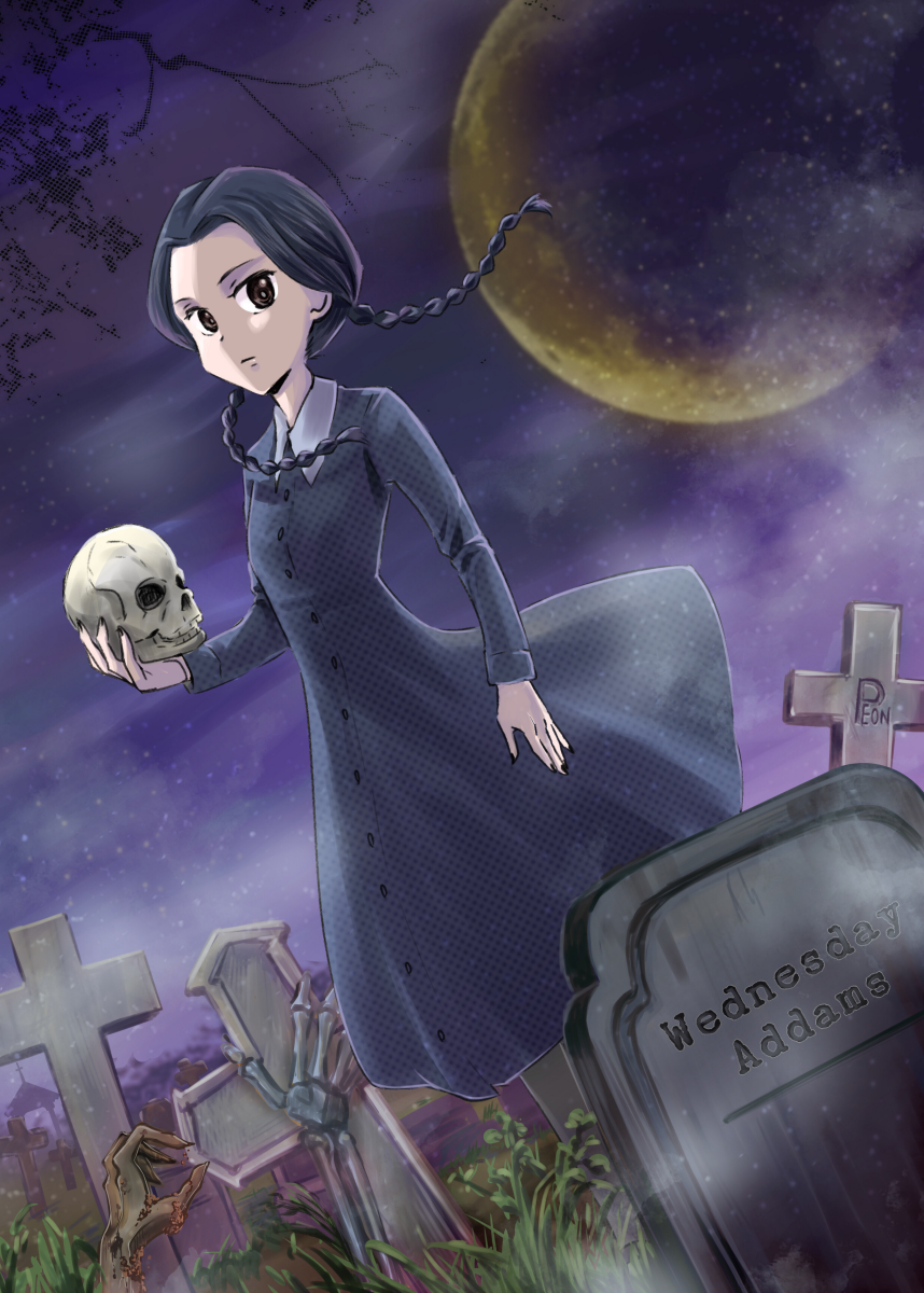 Wednesday Addams poeon - Illustrations ART street