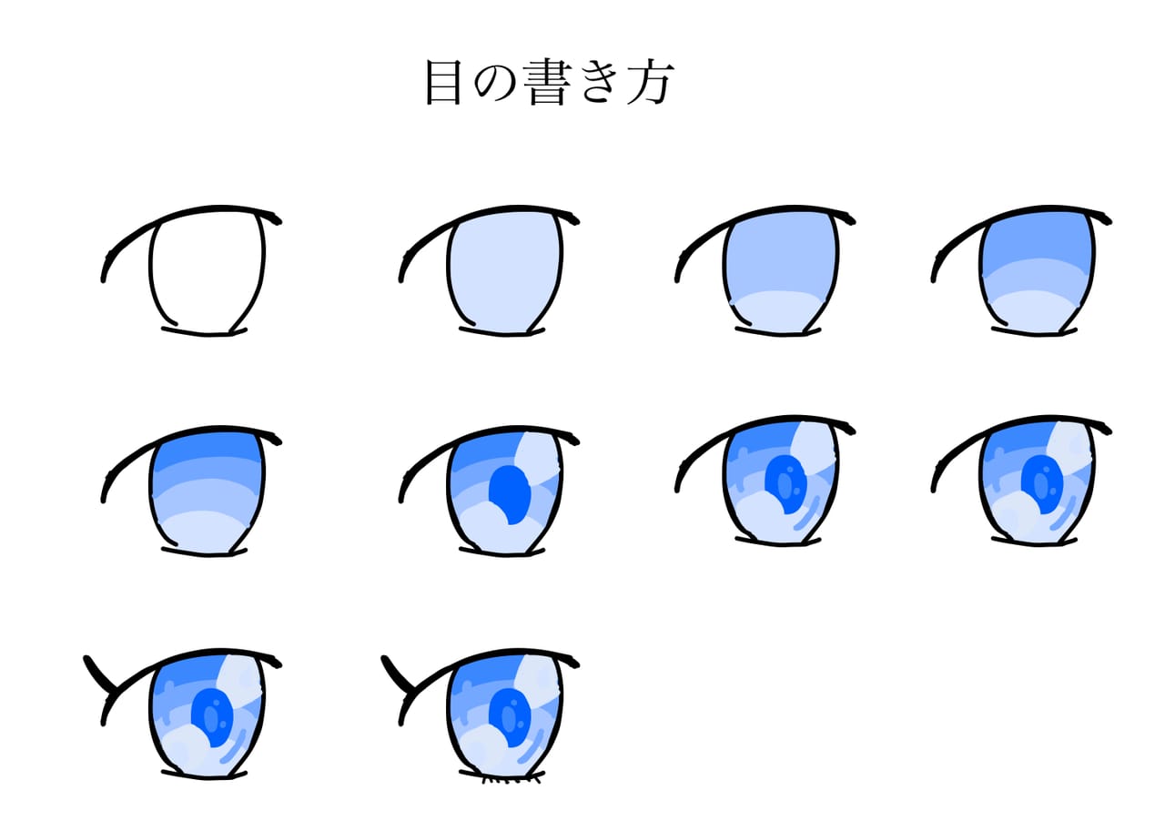 目の書き方 光の虹 イラスト Art Street アートストリート