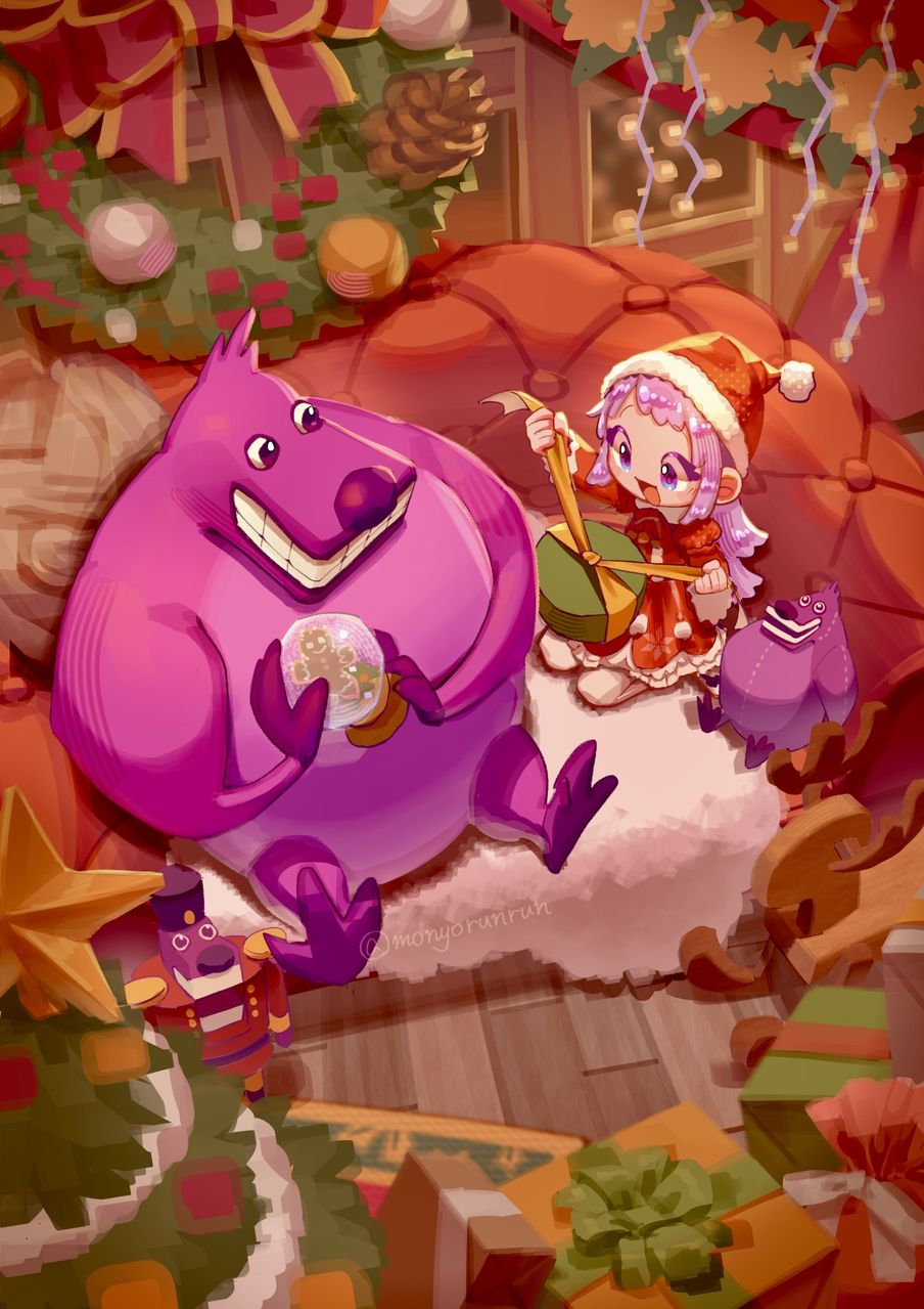 クリスマス2025 Illust of モにょルン fanfic fanart illustration digital kawaii background Christmas Artwork リヴリー
