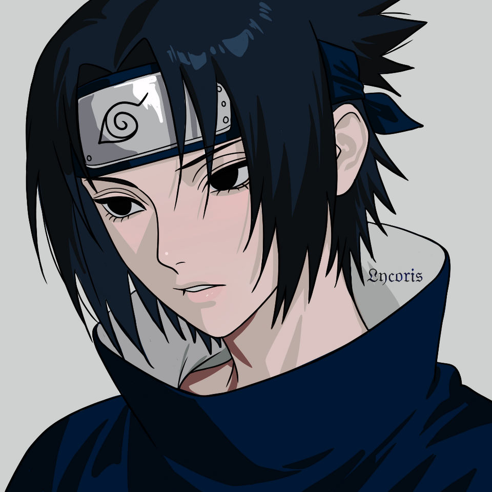 Uchiha Sasuke (Naruto) Illust of likorisrina blue NARUTO medibangpaint boy ninja bluehair illustrations UchihaSasuke blackeyes fanart
