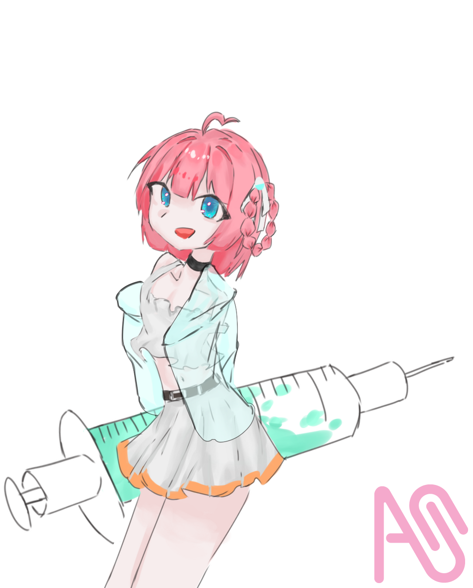 くすり様の代選参加する毎日投稿十四日目！ Illust of 描猫 檸檬  〜5月1日まで代選中〜 おくすり飲もう くすり選