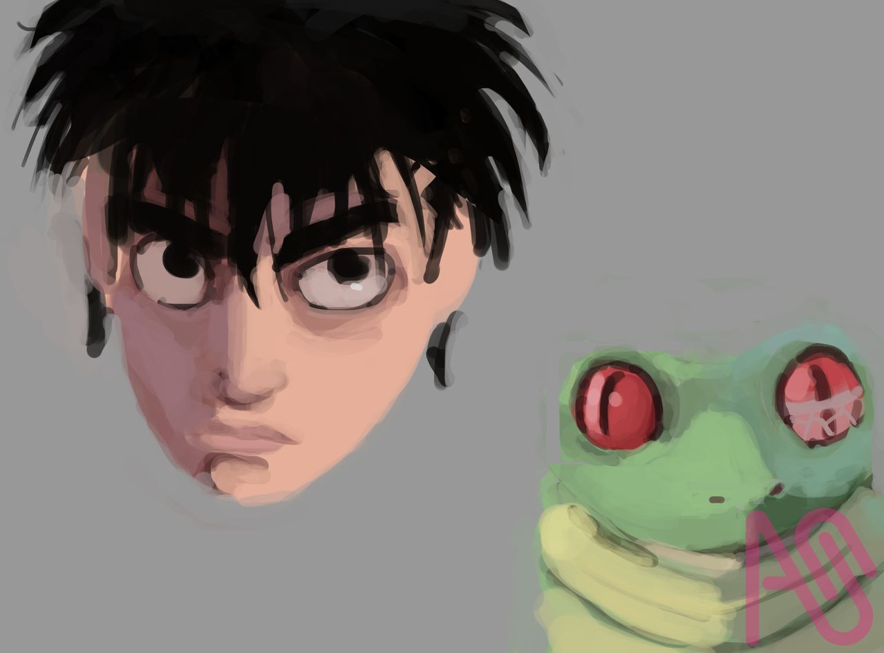 Character practice Illust of Potibuu oc man characterdesign Frog Boxing hajimenoippo makunouchiippo はじめの一歩