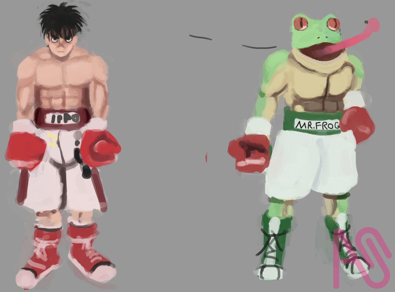 Character practice Illust of Potibuu oc man characterdesign Frog Boxing hajimenoippo makunouchiippo はじめの一歩