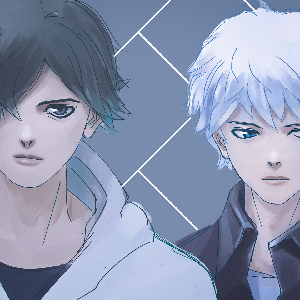 シロヌイとコカゲマル Illust of tech illustration original oc ninja Conceptart 近未来忍者