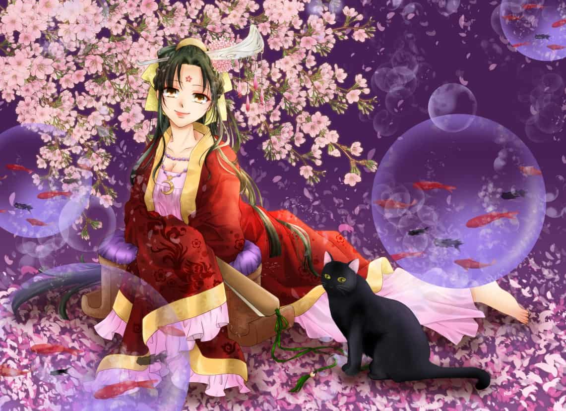 桜の下で冬夜 插图art Street