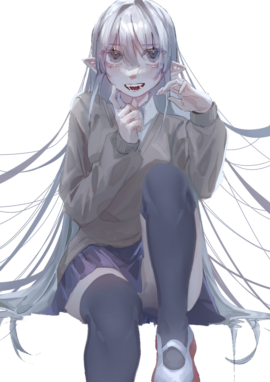 エルフ✕学生 Illust of 子葉 girl 学生 illustration elf medibangpaint