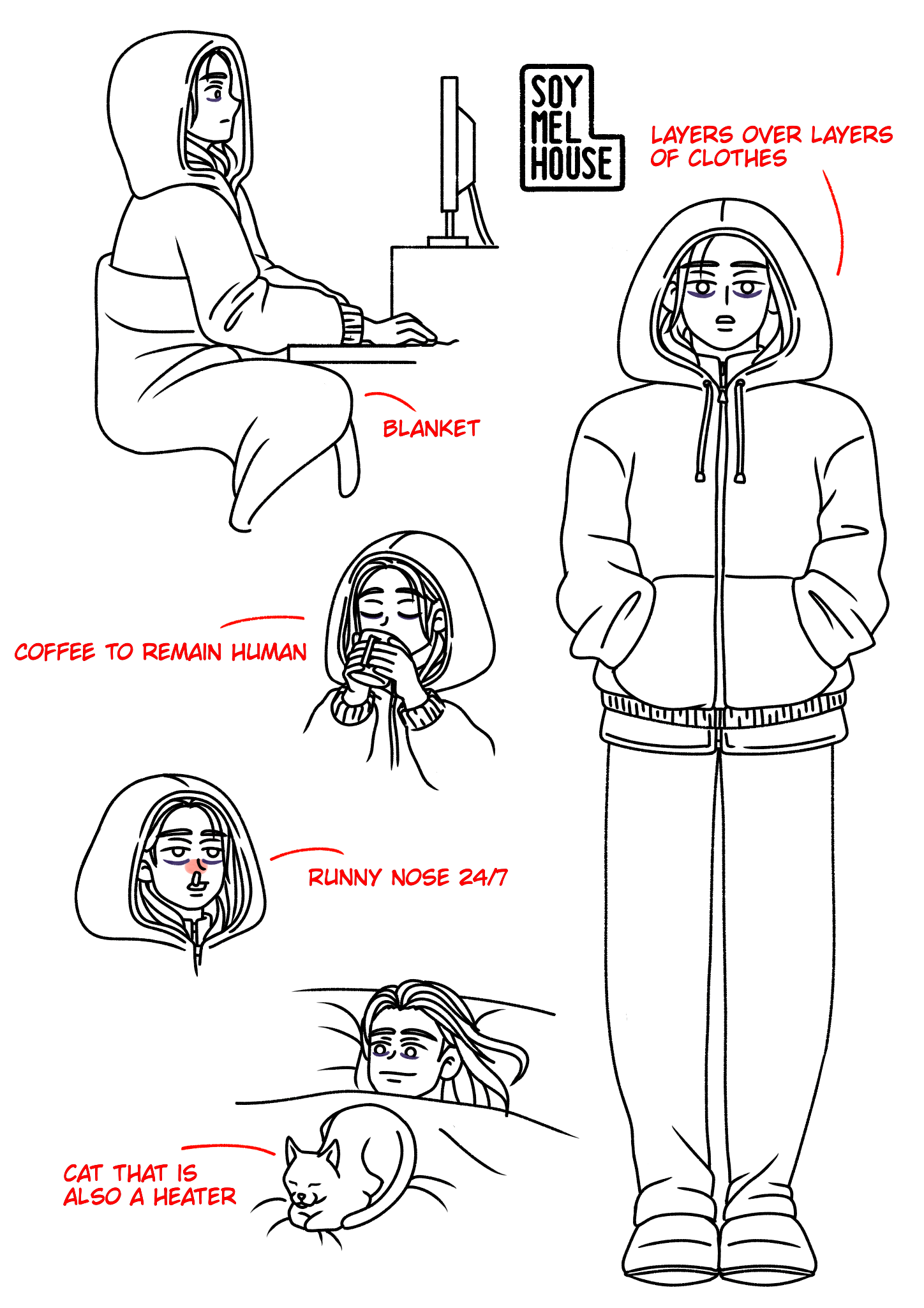 when it's cold Melhouse Illustrations ART street