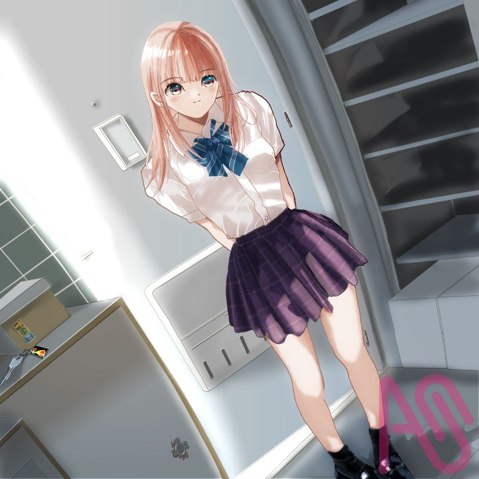 鍵っ子 Illust of アオキ girl uniform oc schoolgirl SFファンタジー 昭和レトロ japanesegirl 団地 アオキガール