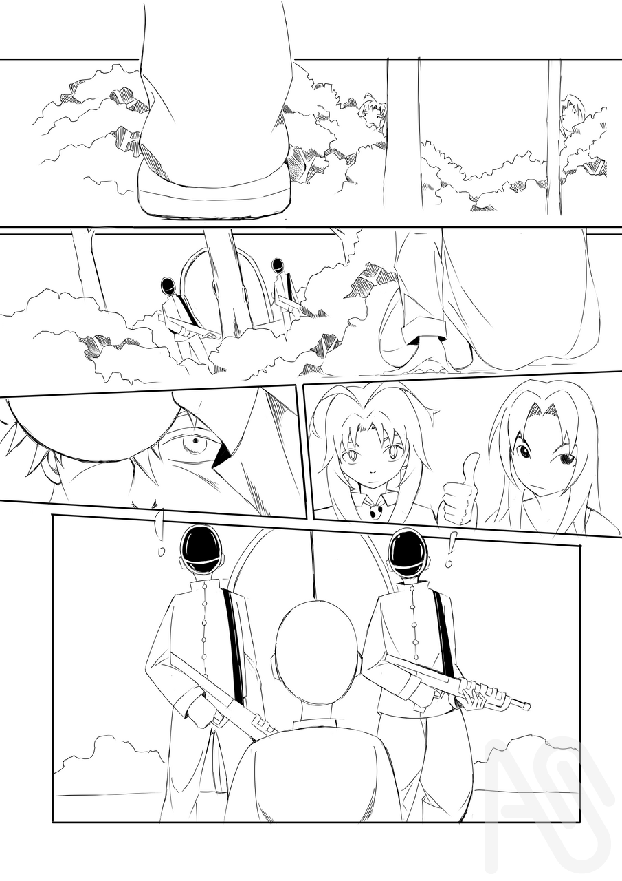 操獸者第10話第14頁的草稿和線稿 Illust of 夜貓不熬夜 Comics 線搞 分鏡