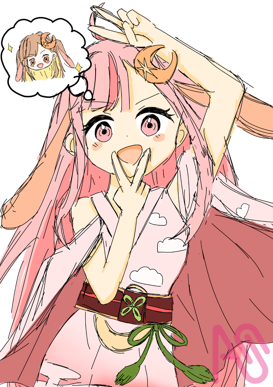 超コスプレ姫！！ Illust of Honobono fanfic girl pink メディバンペイント smile oc かぐや 彩葉 ヤチヨ 超かぐや姫