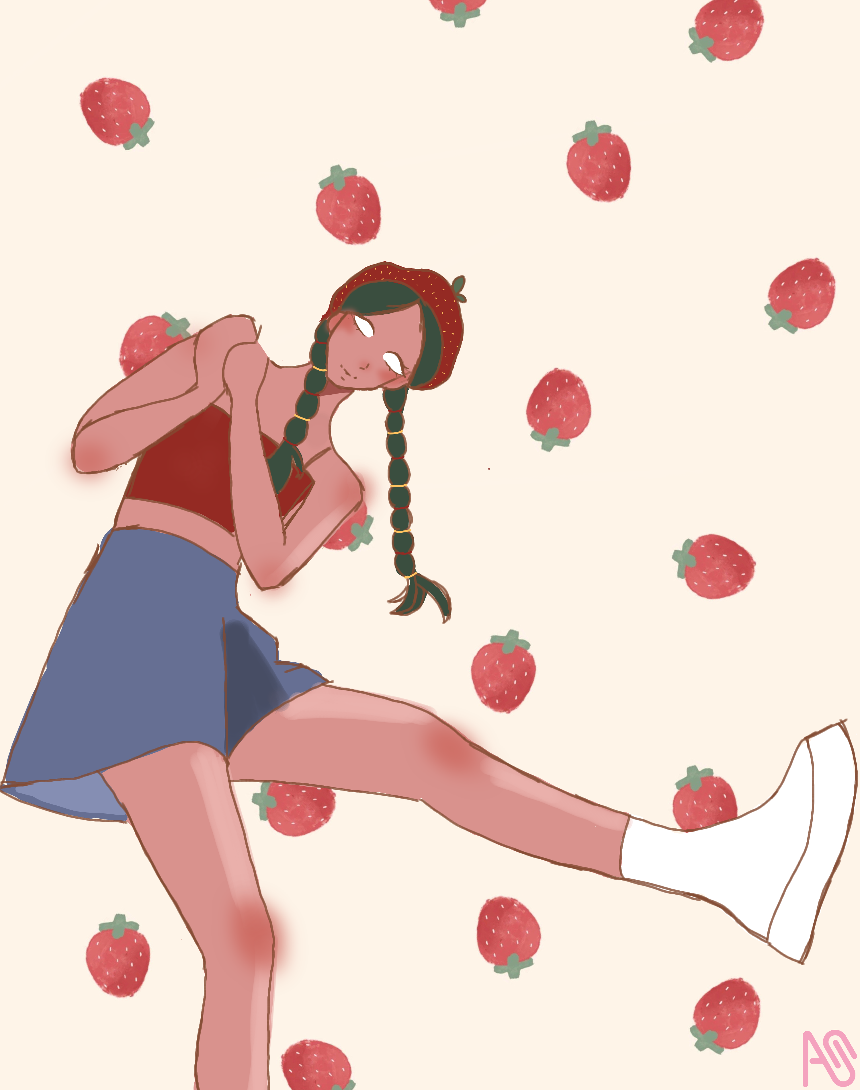 Strawberry Girl! 🍓草莓 xiao xiao Illustrations ART street