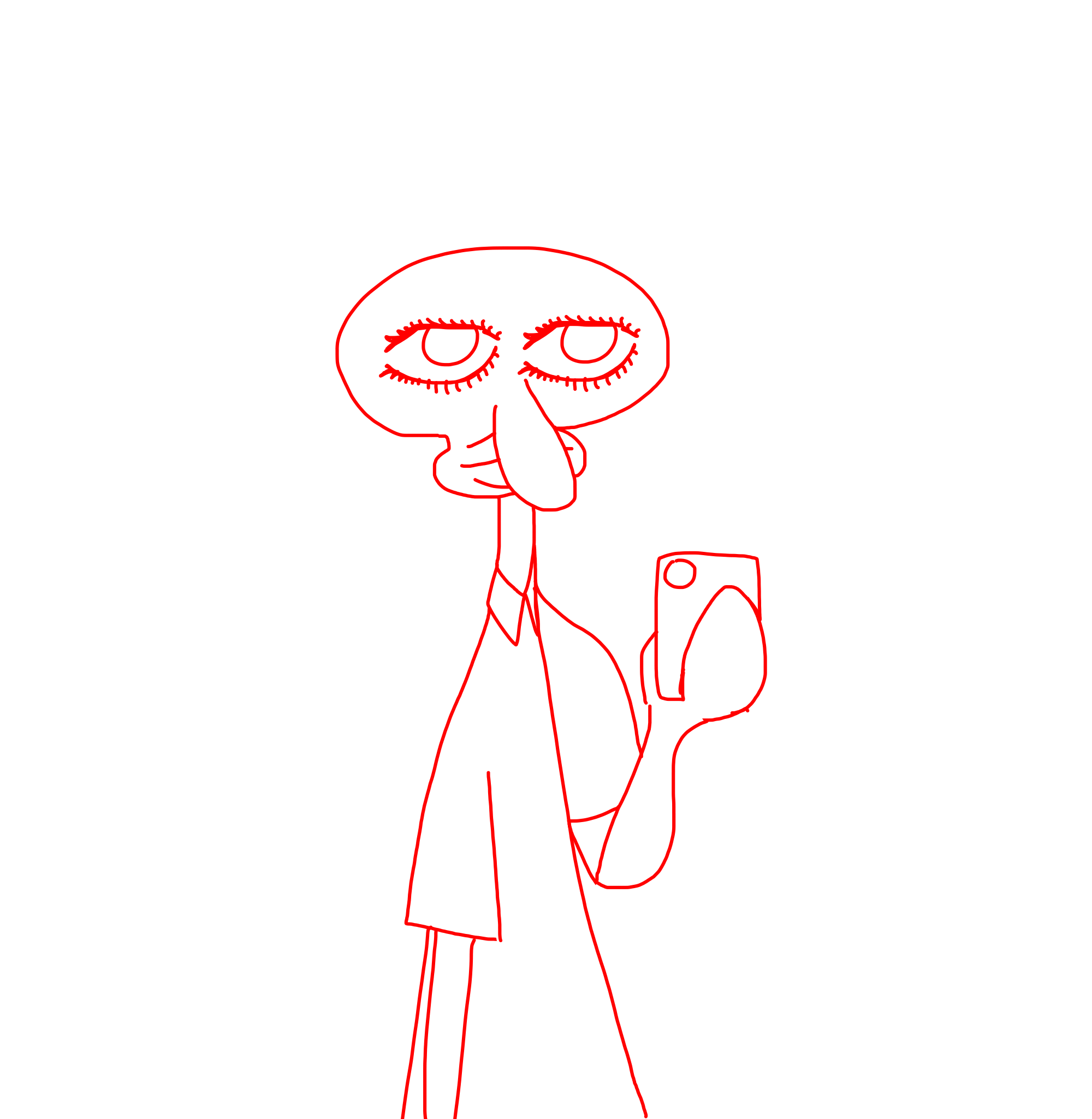 squidward taking a selfie 4ForFour Illustrations ART street