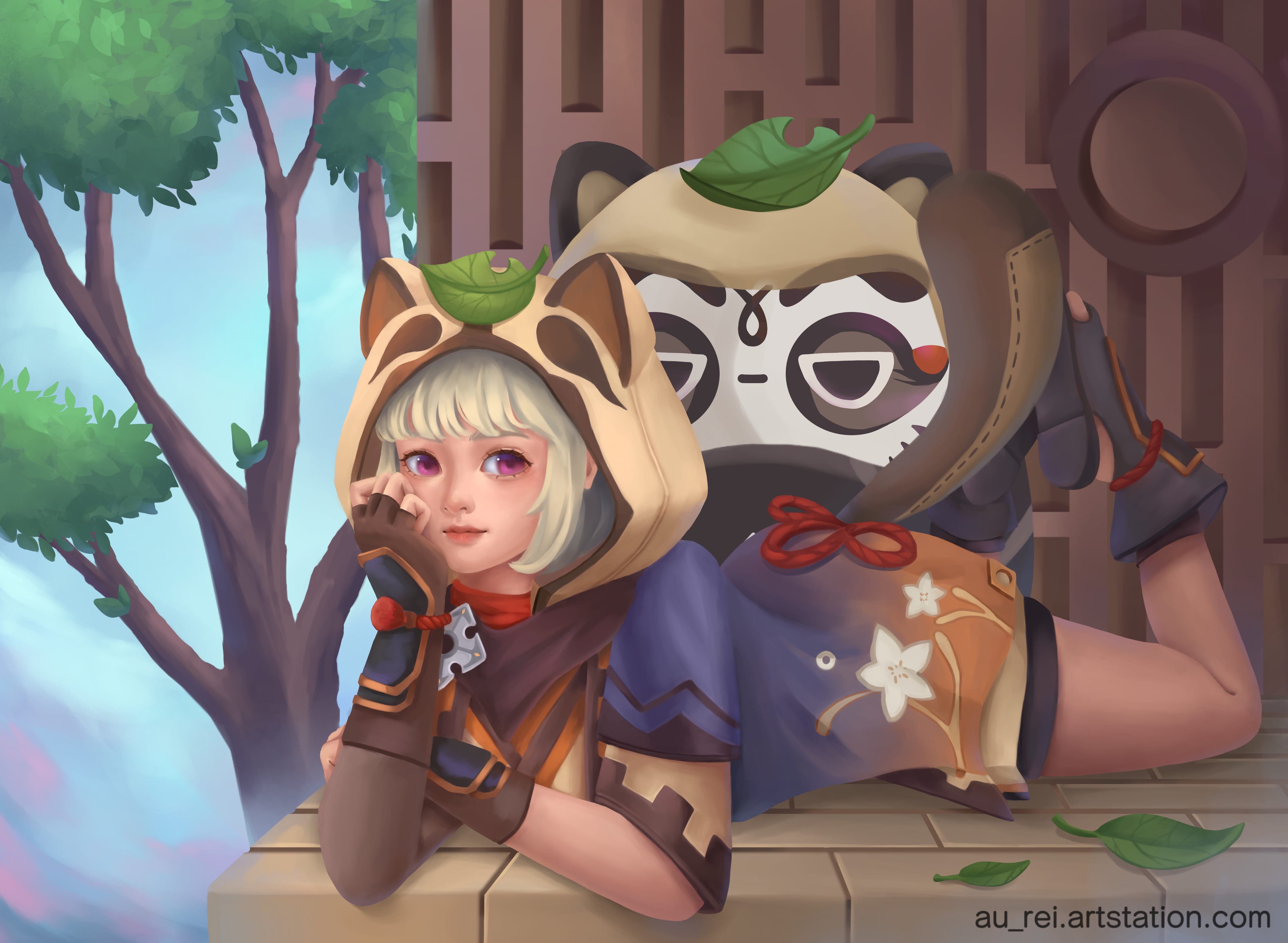 Fan art genshin Aurelia Illustrations ART street