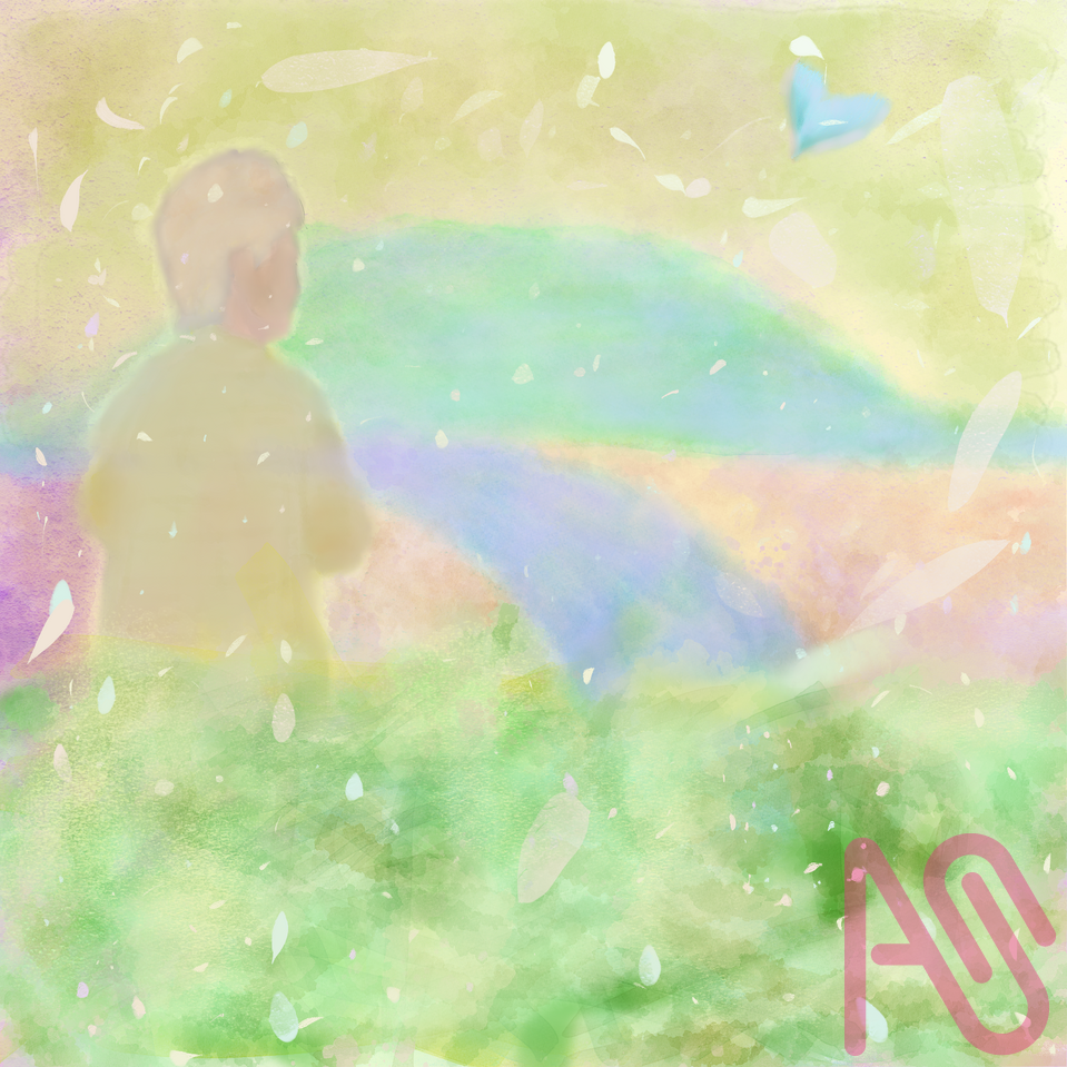 長いトンネルの先 Illust of oku 人物 山 scenery 河