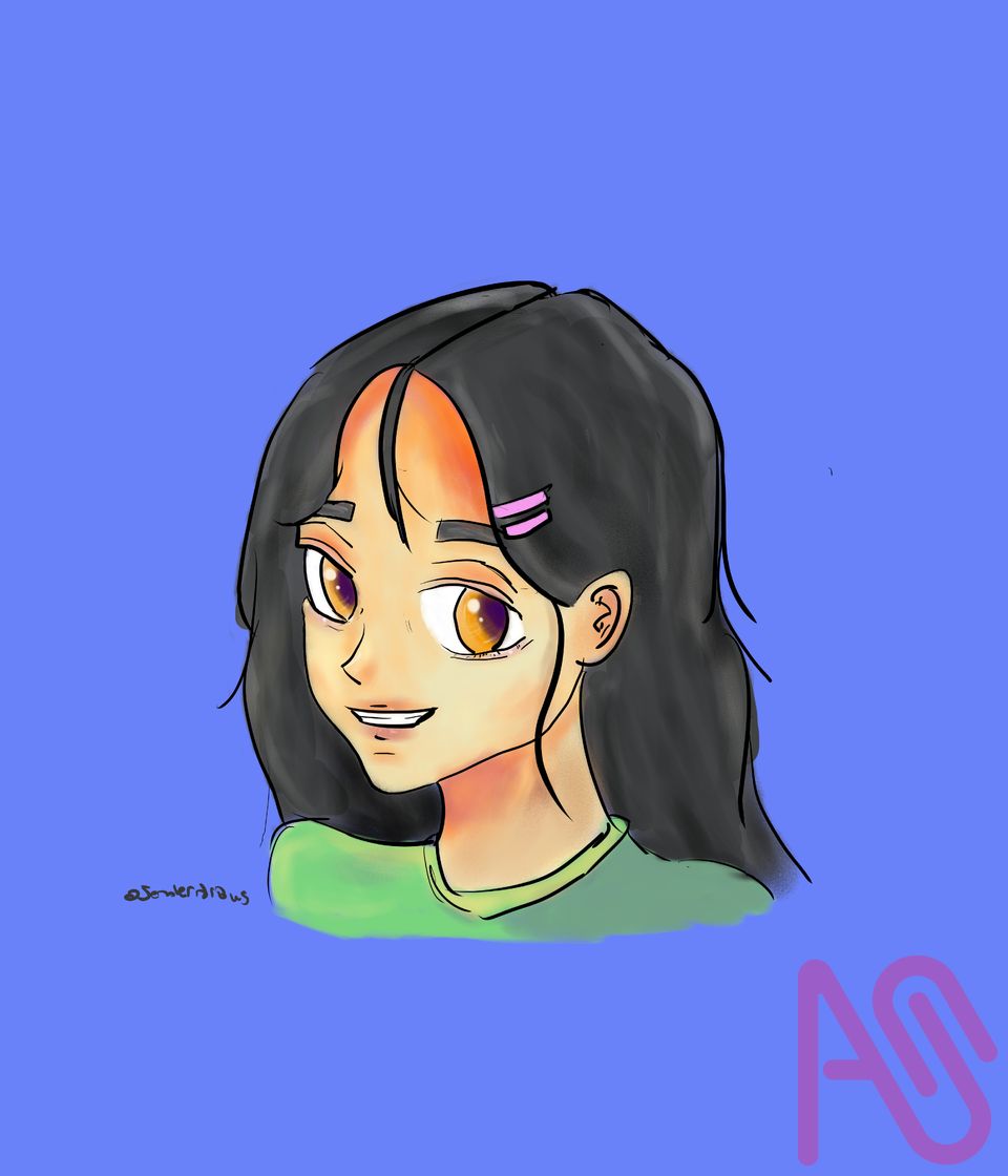 Digital draw again Illust of JenderDraws girl anime cute colour digitaldrawing purple español kawaiigirl digitalillustration Argentina