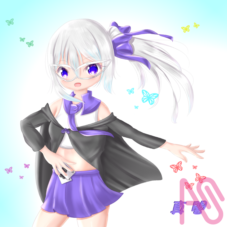 真闇 Illust of 路邊的野猫 girl fanart cute 怪盗 kawaii ponytail loli よその子 過去絵 絵柄が好みって人にフォローされたい