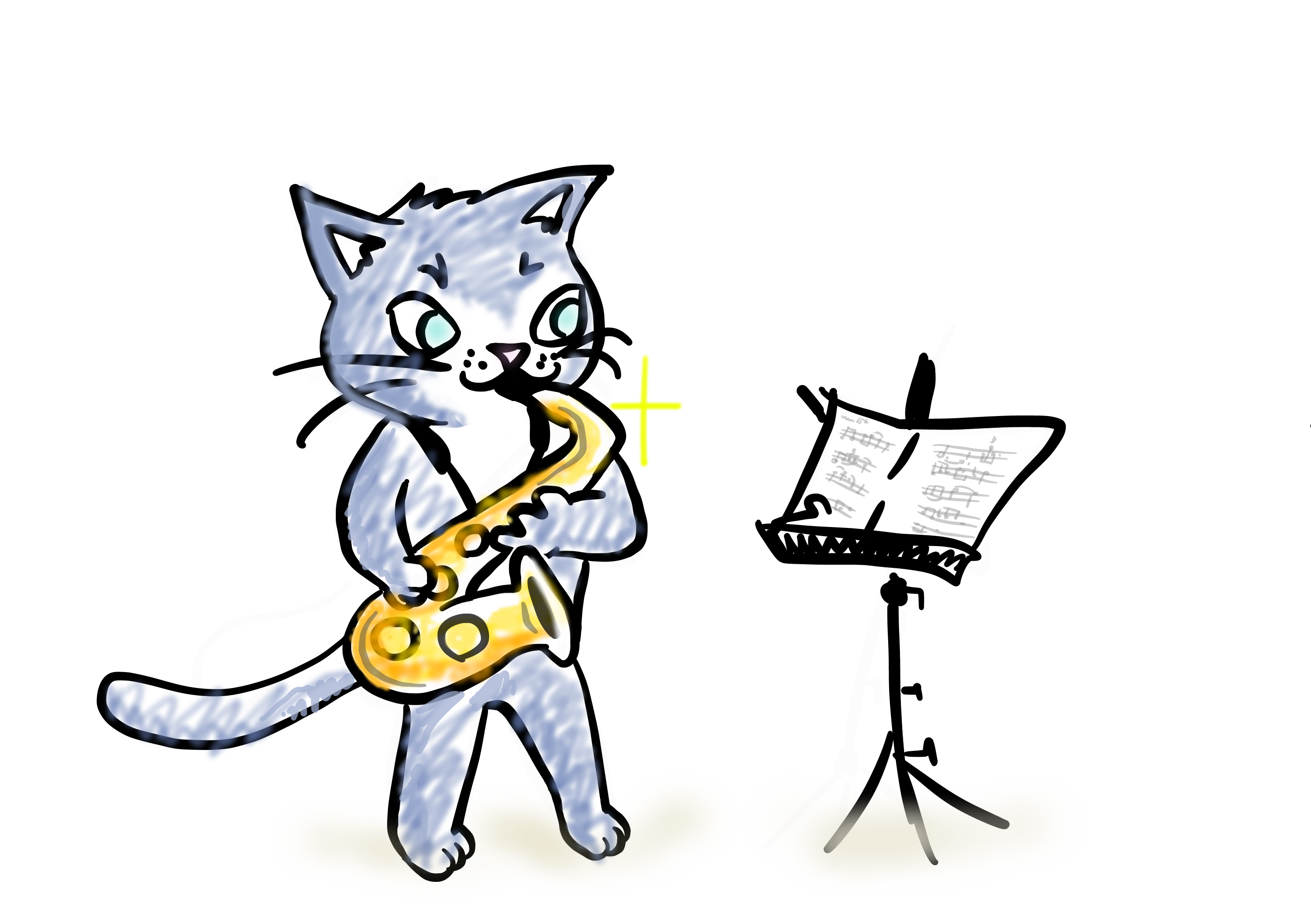 サックス猫 あーさー - Illustrations ART street