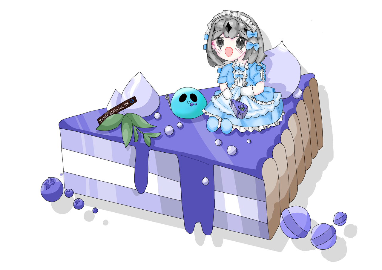 블루베리 케이크 유이 Ue イラスト Art Street アートストリート