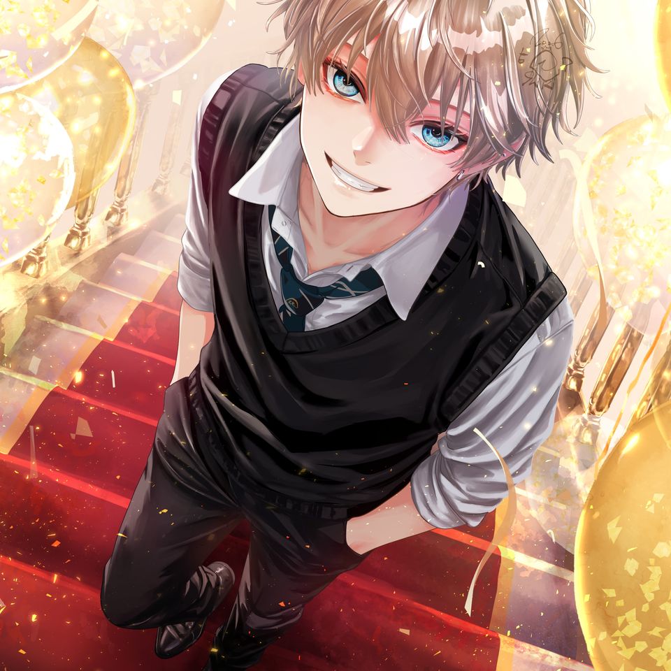 HBD to me Illust of ichiiShiki impasto uniform art original male boy yellow oc Doggo 代理