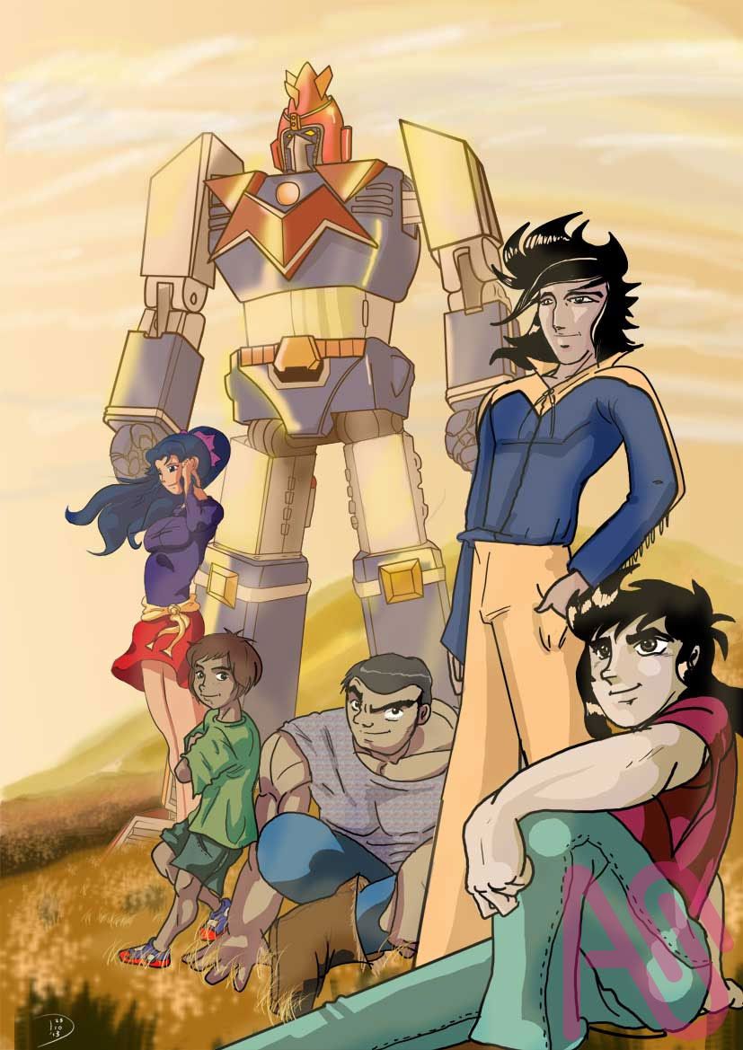 VOLTES V  Illust of Adhi Trahono digital mecha superrobot analog AnalogDrawing