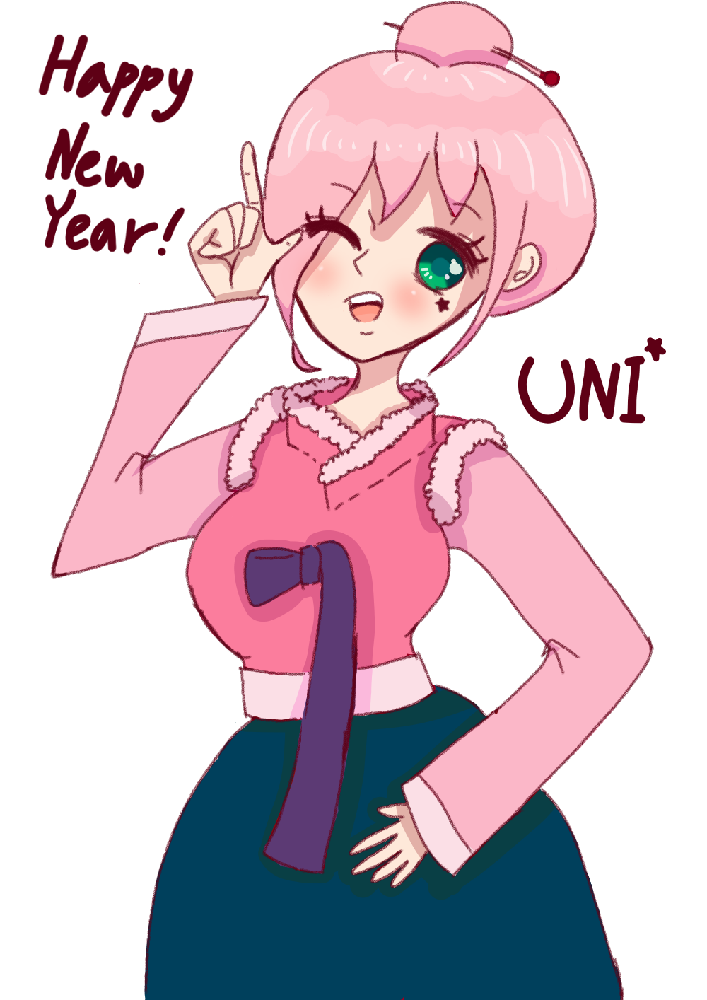 UNI Happy New Year! Yeontan Illustrations ART street