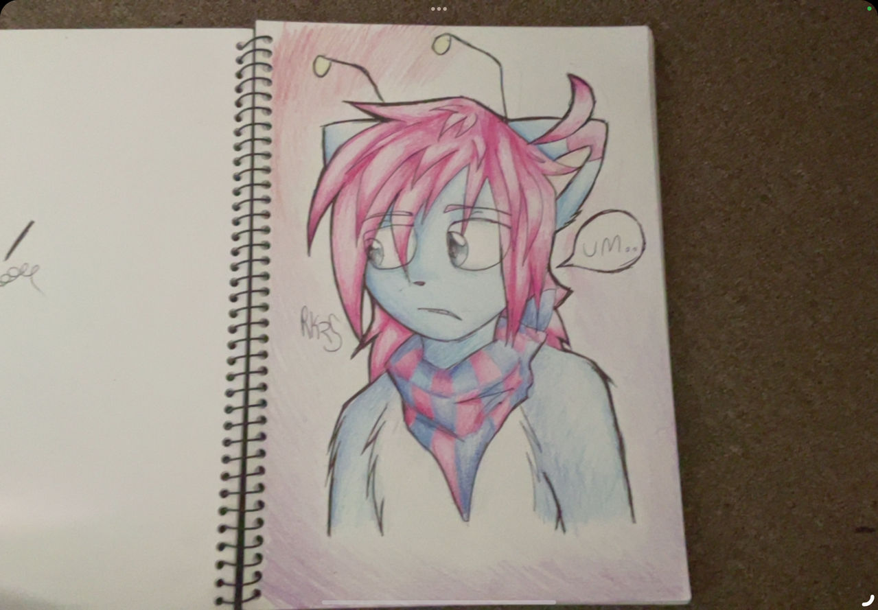 Har har har Illust of Rikki furry traditionalart procreate furryoc Sigma furryartist editthistagplz AustralianKnots Pee_your_pants