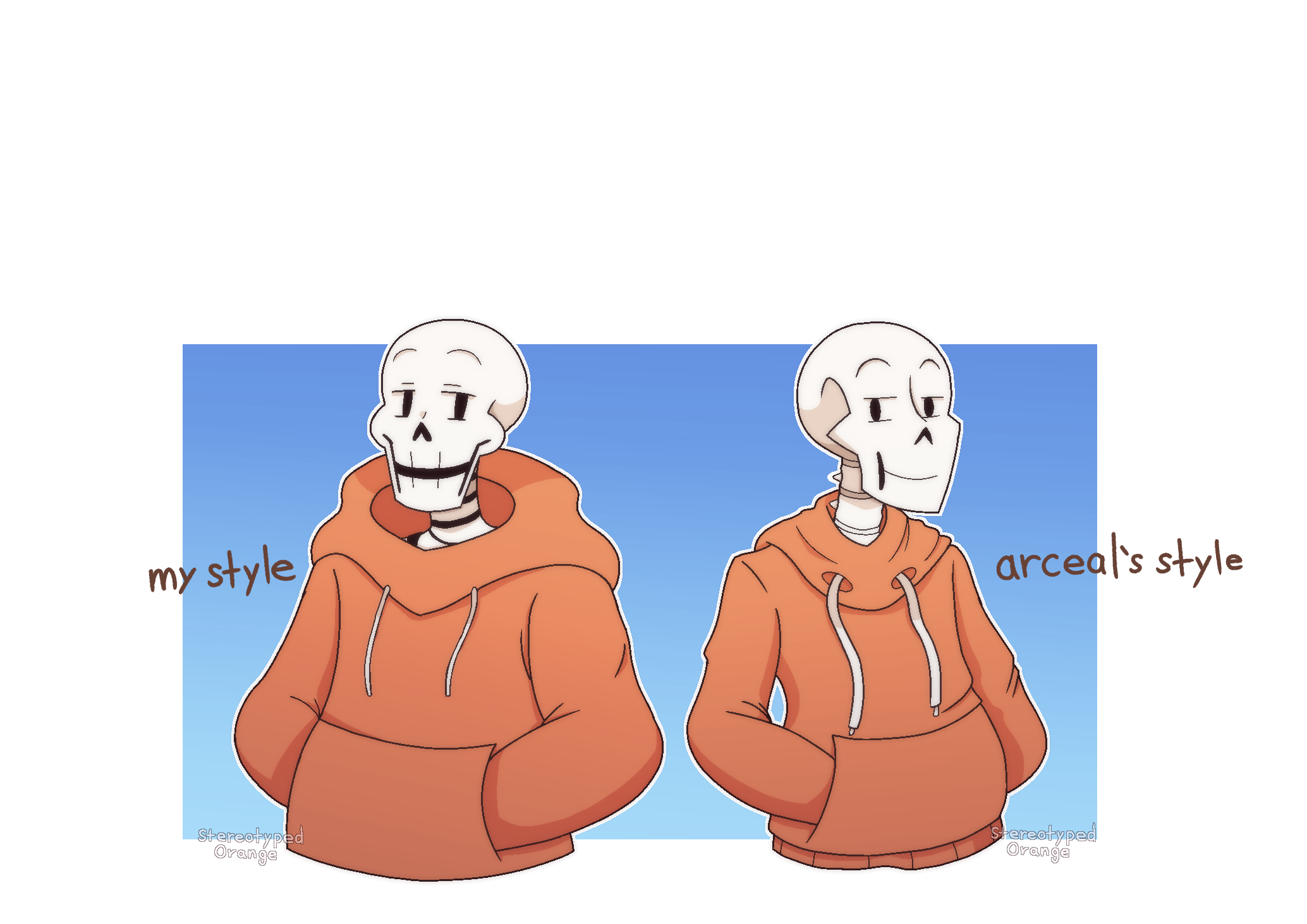 Underswap Style Challenge Stereotype Orange イラスト Art Street アートストリート Underswap Style Challenge Stereotype Orange イラスト Art Street アートストリート